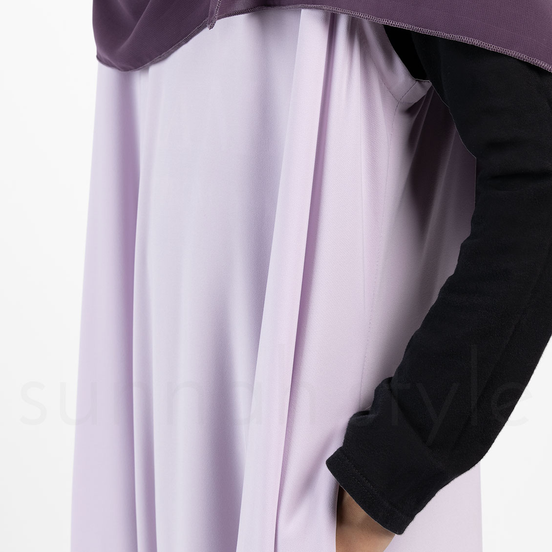 Sunnah Style Girls Sleeveless Jersey Abaya Lavender